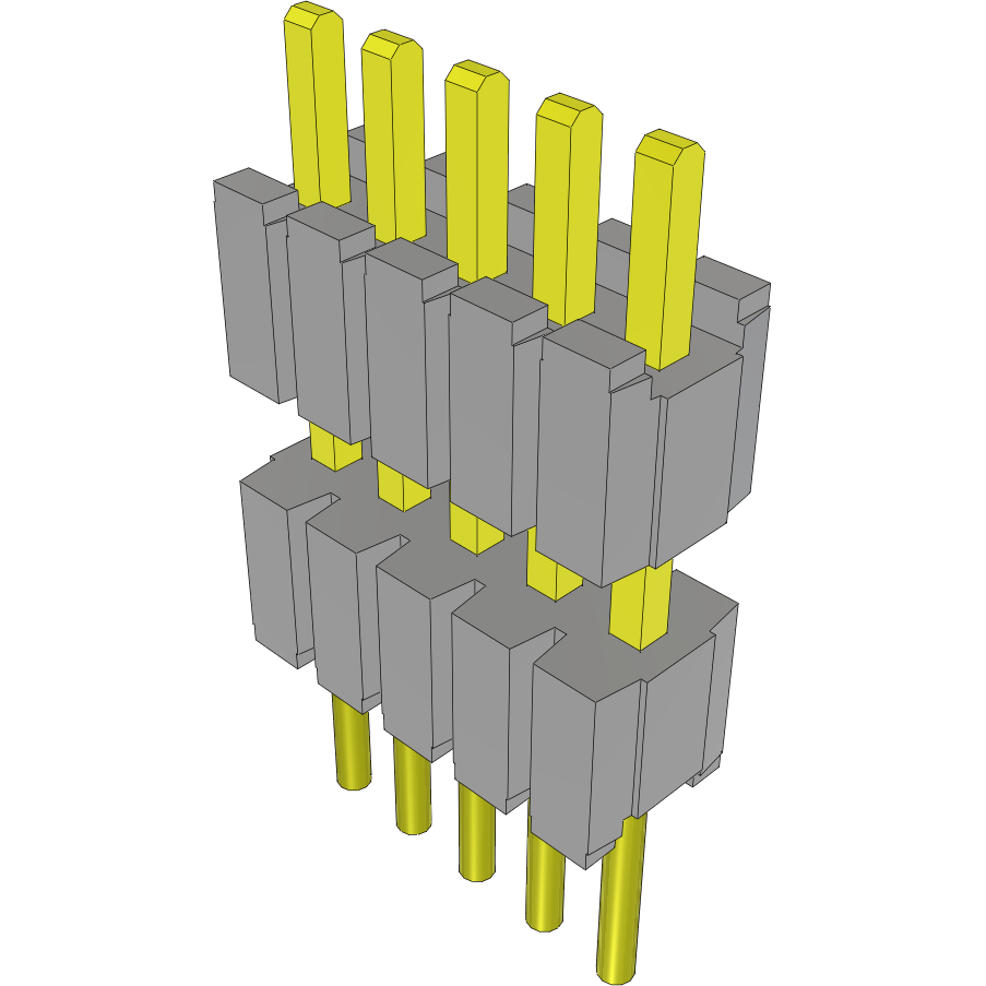Samtec-DWM-05-01-G-S-260 Piastre connettori e prese PCB Conn Board Stacker HDR 5 POS 1.27mm Solder ST Thru-Hole Layer