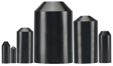 Panduit-HSEC0.8-X Ajuste de calor Heat Shrink End Cap ST Cross-Linked Polyolefin Black Thick
