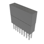 Conn Elevated Socket SKT 16 POS 2.54mm Solder ST Top Entry Thru-Hole Tube