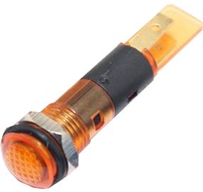 Mallory Sonalert Products-FL1P-8NJ-1-Y110V Panel Mount Indicators LED Panel Mount Indicator Uni-Color Yellow 1500mcd 2-Pin Bulk