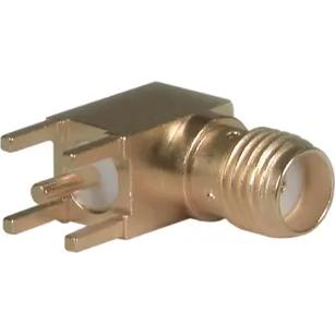 HUBER+SUHNER-22658792 射频连接器 Conn SMA 0Hz to 18GHz 50Ohm Solder RA Thru-Hole RCP Gold Over Nickel Single