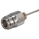 HUBER+SUHNER-21_N-50-3-11/133_NE RF-Steckverbinder Conn Type N 0Hz to 18GHz 50Ohm Solder ST Cable Mount F Gold Over Nickel Single