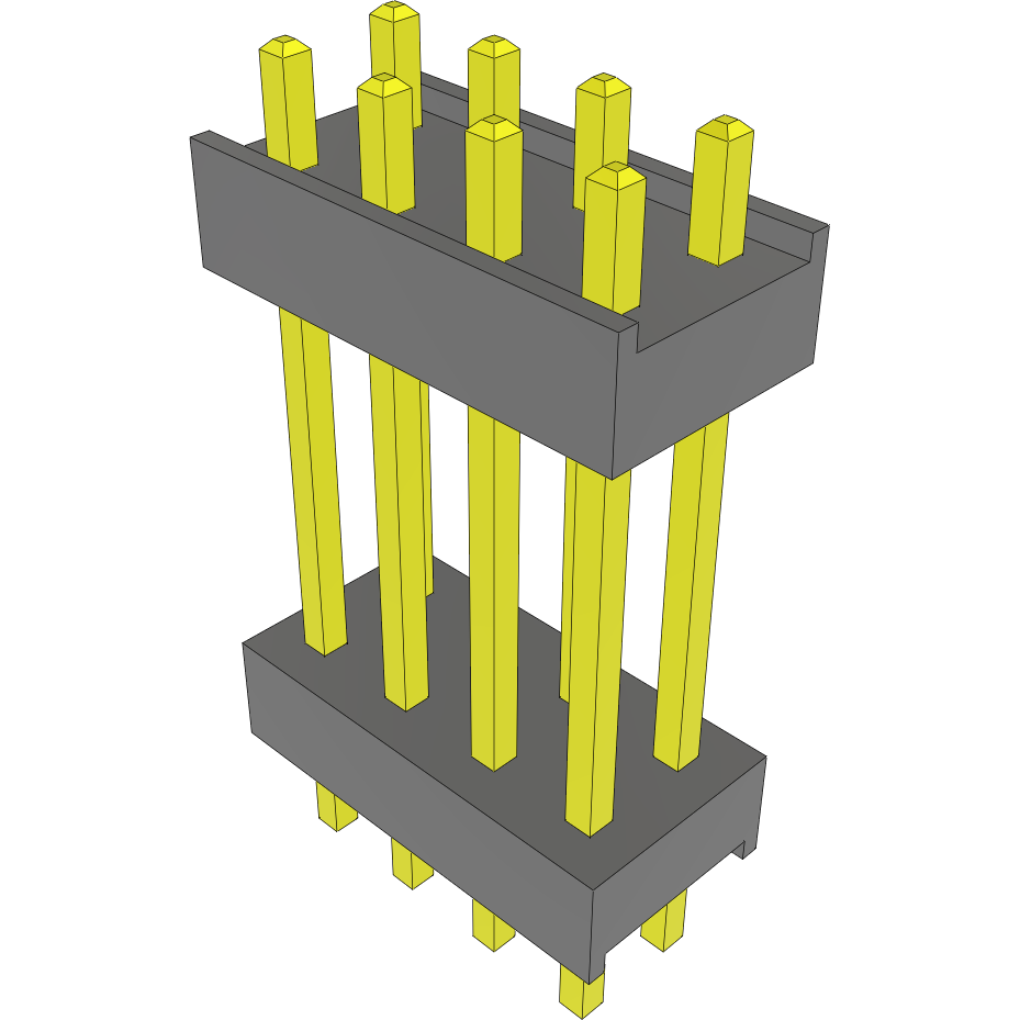 Samtec-DW-04-09-T-D-550 Steckverbinderleisten und Leiterplattenbuchsen Conn Board Stacker HDR 8 POS 2.54mm Solder ST Top Entry Thru-Hole Bulk