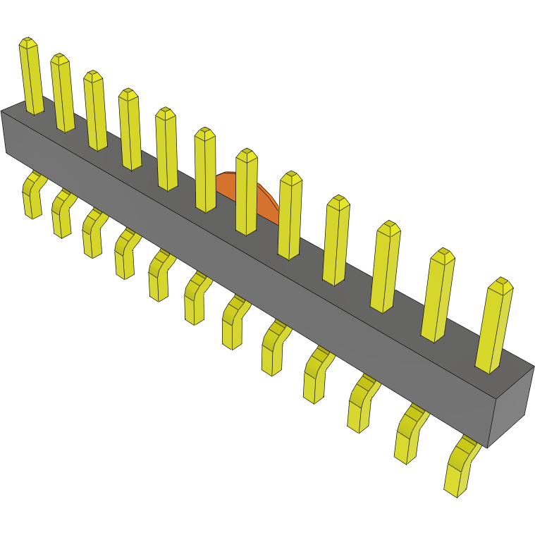 Samtec-MMT-112-01-S-SH-K Connector Headers and PCB Receptacles Conn Unshrouded Header HDR 12 POS 2mm Solder RA Side Entry SMD Tube