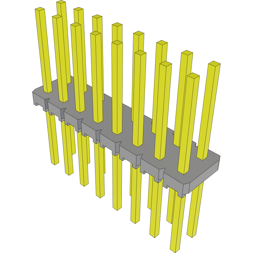 Samtec-MTLW-108-09-G-D-350 Steckverbinderleisten und Leiterplattenbuchsen Conn Unshrouded Header HDR 16 POS 2.54mm Solder ST Top Entry Thru-Hole Bulk