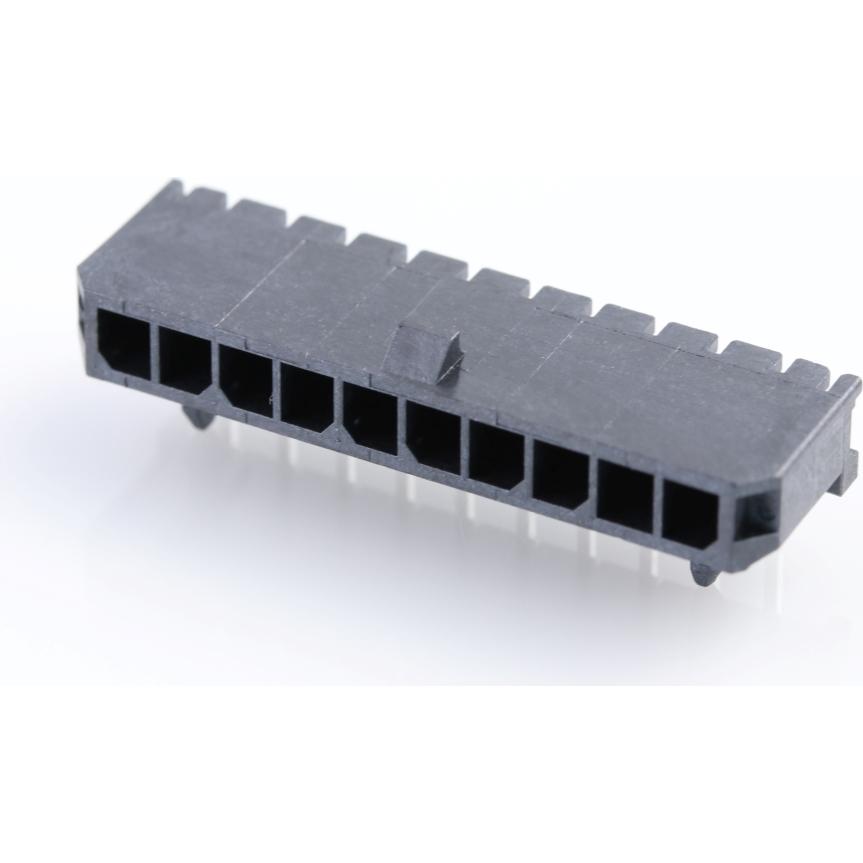 Molex-43650-1001 Connector Headers and PCB Receptacles Conn Wire to Board HDR 10 POS 3mm Solder RA Thru-Hole Tray