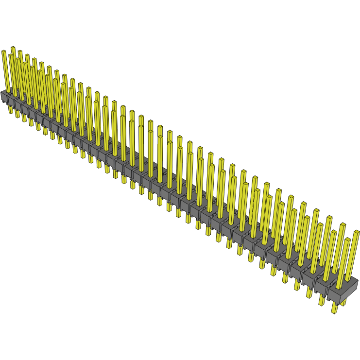 Samtec-MTSW-136-22-G-D-410 Steckverbinderleisten und Leiterplattenbuchsen Conn Unshrouded Header HDR 72 POS 2.54mm Solder ST Top Entry Thru-Hole Bulk