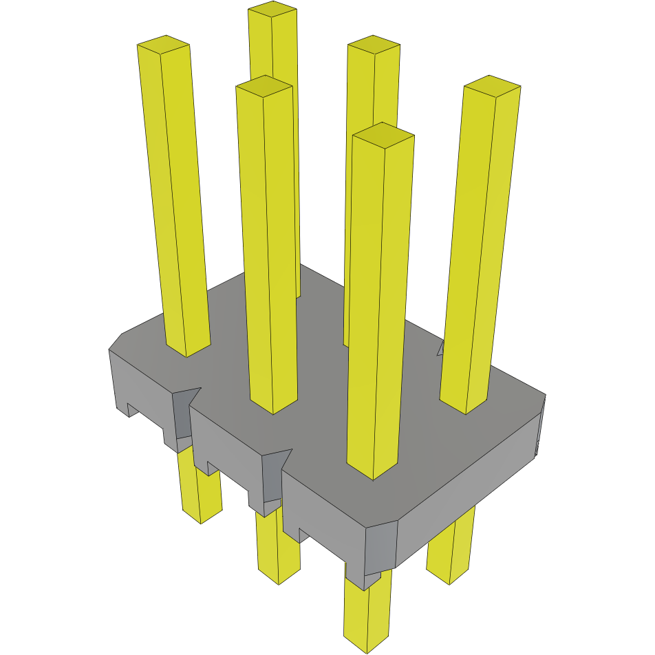 Samtec-MTLW-103-07-G-D-248 Steckverbinderleisten und Leiterplattenbuchsen Conn Unshrouded Header HDR 6 POS 2.54mm Solder ST Top Entry Thru-Hole Bulk