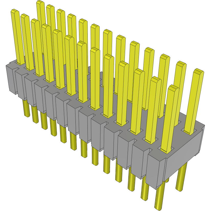 Samtec-MTMS-113-51-G-D-185 Embases de raccordement et réceptacles PCB Conn Unshrouded Header HDR 26 POS 1.27mm Solder ST Thru-Hole Tube