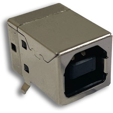 Switchcraft-RAHPCUB20 Connector USB Conn USB 2.0 Type B RCP 4 POS 2.5mm Solder RA Thru-Hole 4 Terminal 1 Port Tray