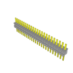 Conn Unshrouded Header HDR 24 POS 1.27mm Solder ST Top Entry Thru-Hole Tube