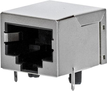 Bel Fuse-SS-90000-011 Steckverbinder, Telefon und Telekommunikation Conn RJ-45 F 8 POS 1.27mm Solder RA Thru-Hole 8 Terminal 1 Port Tray