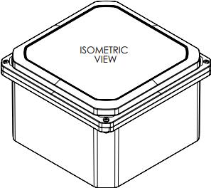 Bud Industries-DPS-28723-C  Heavy Duty NEMA 6P/IP68 Screw Cover PC Enclosure