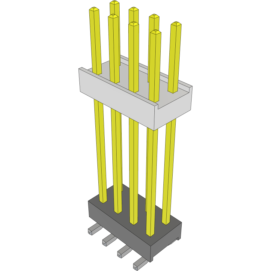 Samtec-HW-04-20-L-D-826-SM-A Cabezales del conector y receptáculos PCB Conn Board Stacker HDR 8 POS 2.54mm Solder ST Top Entry SMD Layer