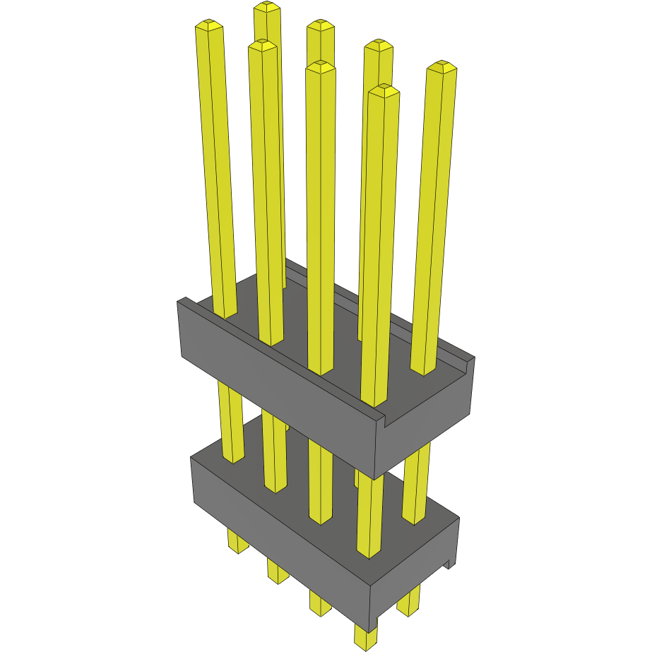 Samtec-DW-04-11-G-D-400 Piastre connettori e prese PCB Conn Board Stacker HDR 8 POS 2.54mm Solder ST Top Entry Thru-Hole Bulk