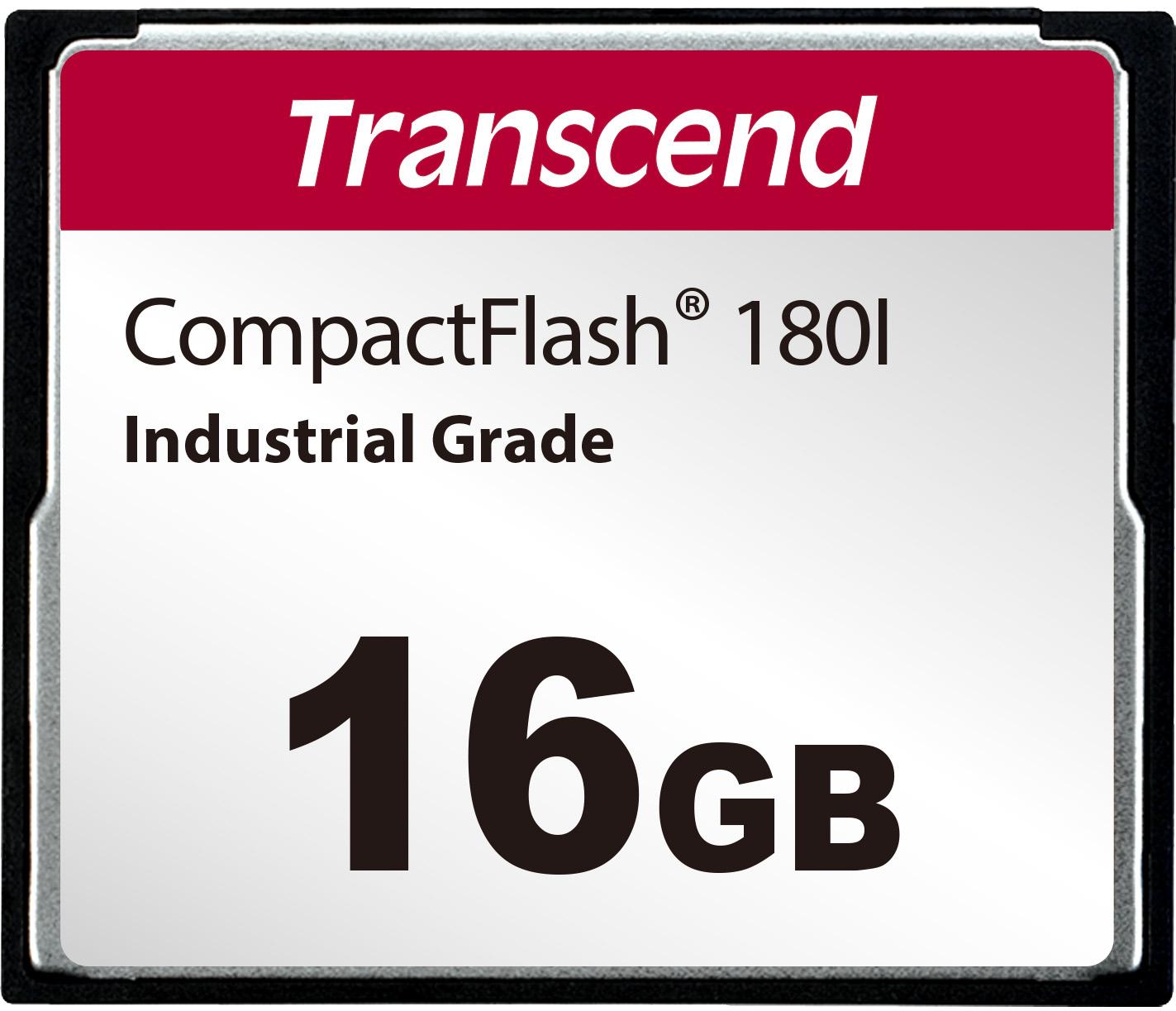 Transcend Information-TS16GCF180I Schede flash Flash Card 16G-byte 3.3V/5V CompactFlash 50-Pin Bulk