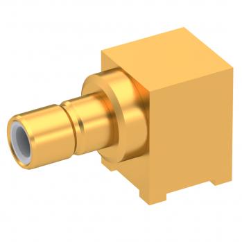 Radiall-R114664000 RF-Steckverbinder Conn SMB 0Hz to 4GHz 50Ohm Solder RA SMD RCP Gold Over Nickel