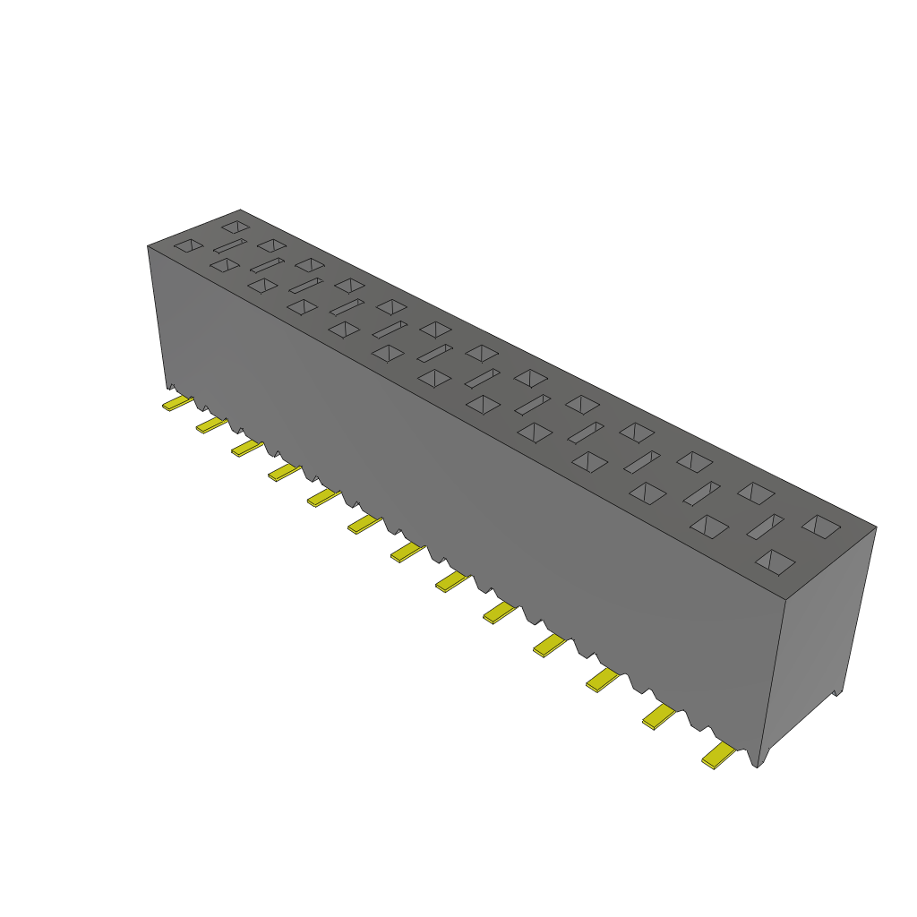 Samtec-SSM-113-L-DV-A Steckverbinderleisten und Leiterplattenbuchsen Conn Socket Strip SKT 26 POS 2.54mm Solder ST Top Entry SMD Tube