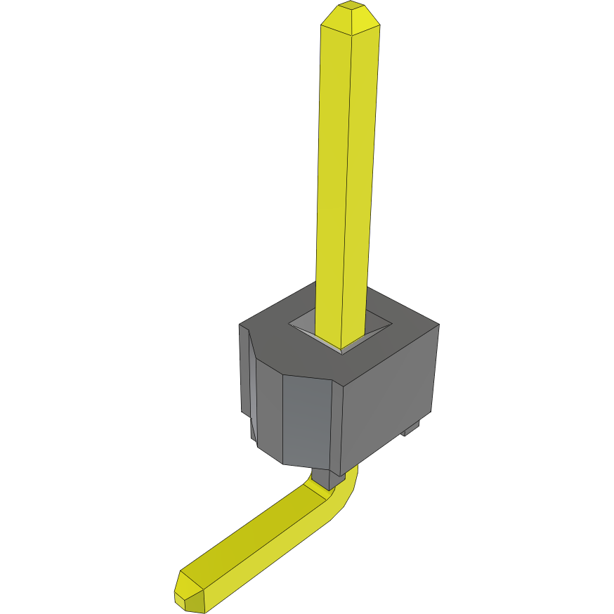 Samtec-TSW-101-08-T-S-RA Cabezales del conector y receptáculos PCB Conn Unshrouded Header HDR 1 POS Solder RA Side Entry Thru-Hole Bulk