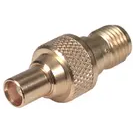 HUBER+SUHNER-31_MMCX-SMA-50-1/111_OE RF-Steckverbinder Conn MMCX-SMA Adapter 0Hz to 6GHz 50Ohm ST F/F Gold Over Nickel Single