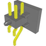Conn Unshrouded Header HDR 4 POS 2mm Solder RA Side Entry SMD T/R