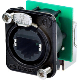 Neutrik Group-NE8FDP-R-B Steckverbinder, Telefon und Telekommunikation Conn RJ-45 F 8 POS Solder RA Thru-Hole 8 Terminal 1 Port Cat 5e