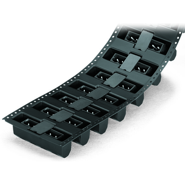 WAGO-231-132/001-000/105-604/997-405 Steckverbinderleisten und Leiterplattenbuchsen THR male header 1.0 x 1.0 mm solder pin straight in tape-and-reel packaging Pin spacing 5 mm 2-pole