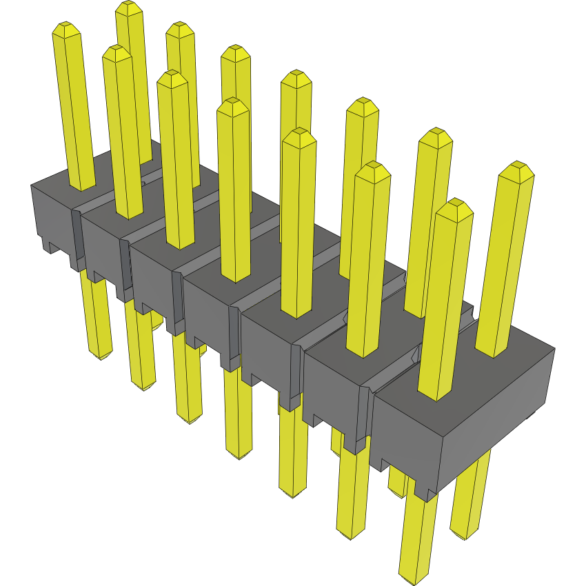Samtec-TSW-107-08-S-D Connector Headers and PCB Receptacles Conn Unshrouded Header HDR 14 POS 2.54mm Solder ST Top Entry Thru-Hole Bulk