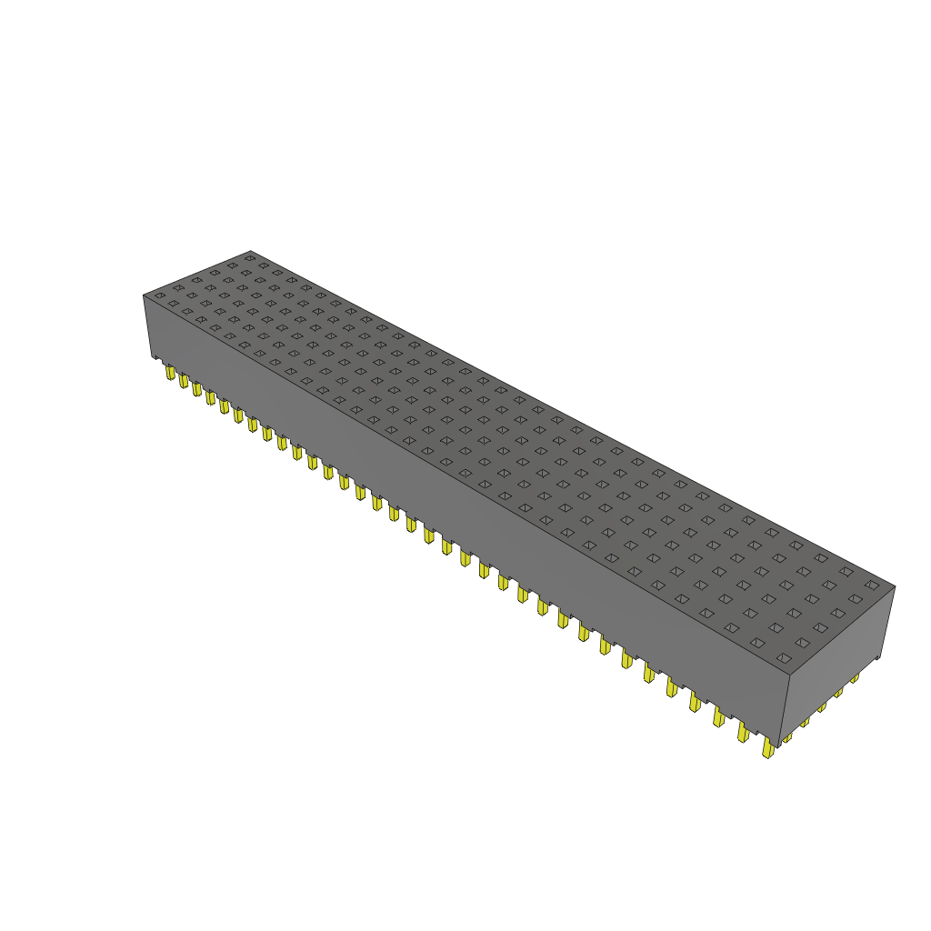 Samtec-YTQ-134-01-S-6 Steckverbinderleisten und Leiterplattenbuchsen Conn Socket Strip SKT 204 POS 2mm Solder ST Thru-Hole Tube