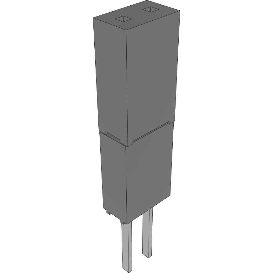 Samtec-ESW-101-34-S-D 连接器插头及 PCB 插座 Conn Elevated Socket SKT 2 POS Solder ST Top Entry Thru-Hole Bulk