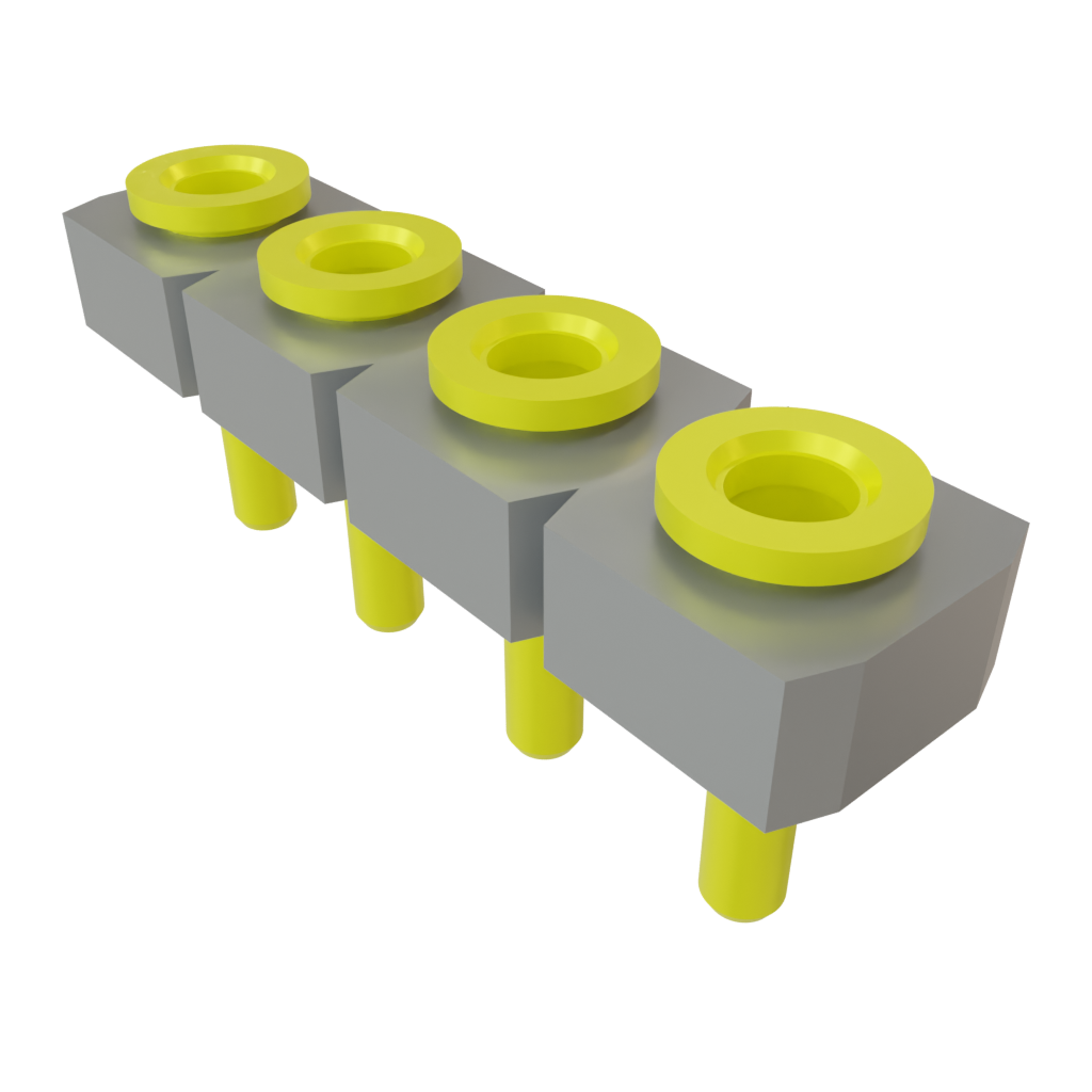 Samtec-SL-104-TT-19 Steckverbinderleisten und Leiterplattenbuchsen Conn Socket Strip SKT 4 POS 2.54mm Solder ST Top Entry Thru-Hole Bulk