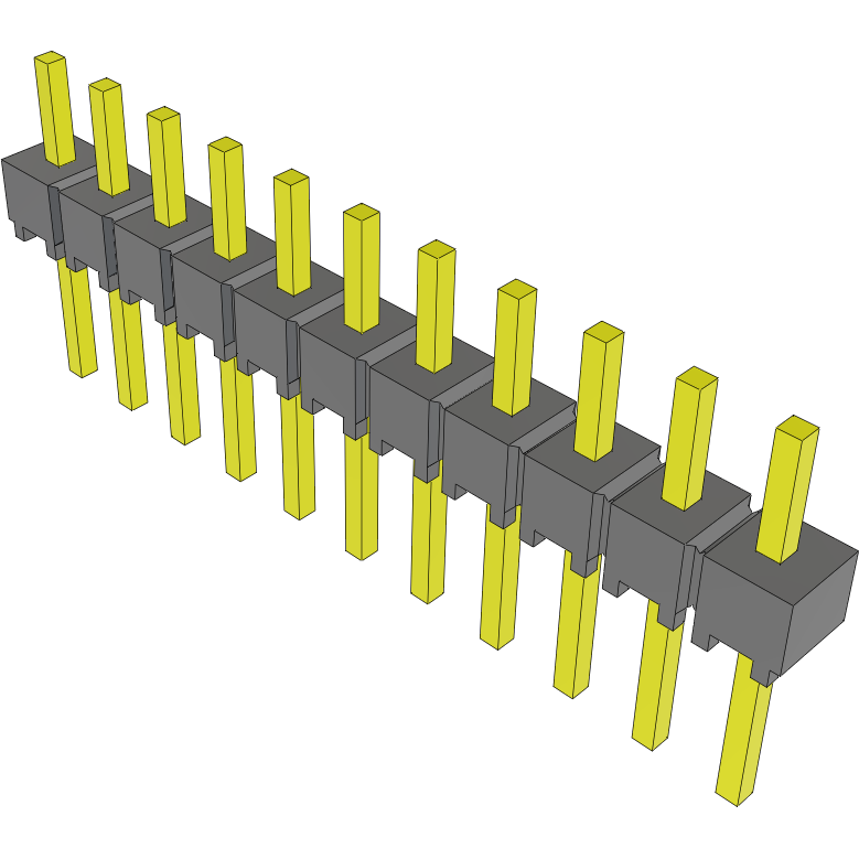 Samtec-HMTSW-111-07-T-S-130 连接器插头及 PCB 插座 Conn Unshrouded Header HDR 11 POS 2.54mm Solder ST Top Entry Thru-Hole Bulk
