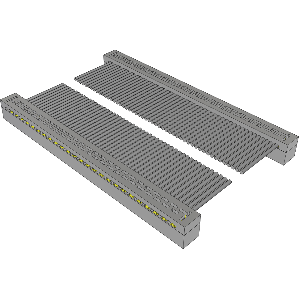 Samtec-TCSD-25-D-04.00-01 Flachband Kabelbaugruppen Cable Assembly 0.101m 28AWG 1mm 50 to 50 POS IDC Connector to IDC Connector F-F TIGER EYE™ Bulk
