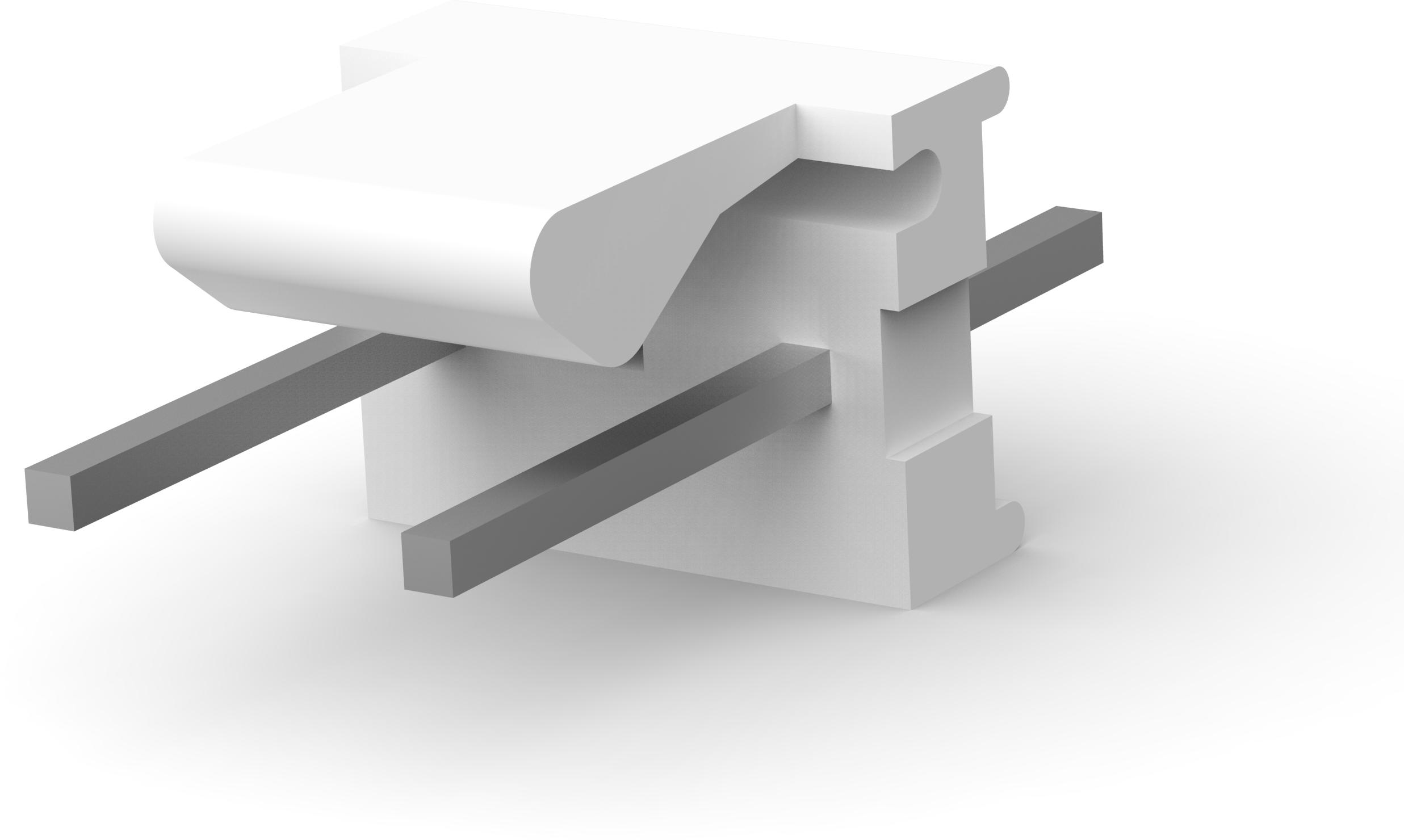 TE Connectivity-644827-2 Cabezales del conector y receptáculos PCB Conn Wire to Board HDR 3 POS 2.54mm Solder ST Thru-Hole
