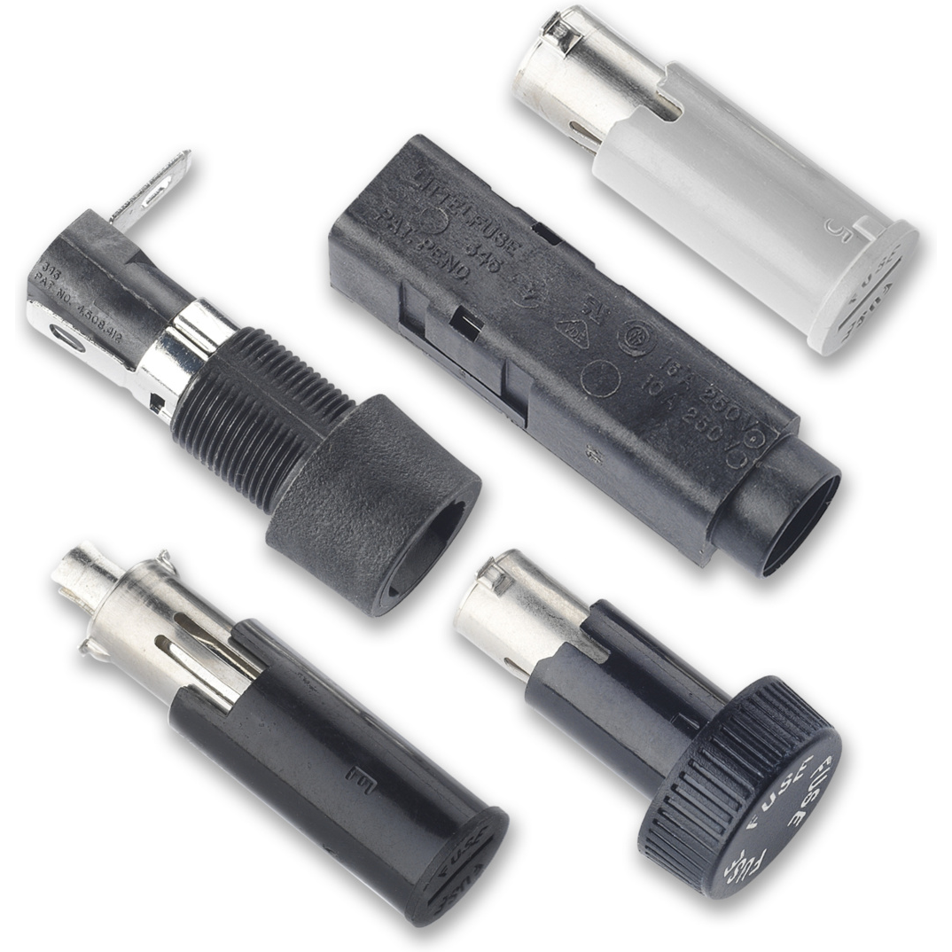 Littelfuse-03450101X Accessoires de fusible Fuse Holder 20A 600VAC/600VDC Through Hole Pin