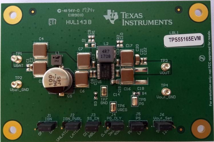 Texas Instruments-TPS55165Q1-EVM 电源管理开发电路板和套件 TPS55165 DC to DC Converter and Switching Regulator Chip Evaluation Board Automotive AEC-Q100