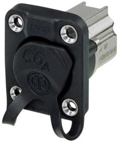 Neutrik Group-NE8FDX-Y6-W Connettore telefono e telecomunicazione Conn RJ-45 F 8 POS IDT ST Panel Mount 8 Terminal 1 Port Cat 6a