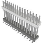 Conn Board Stacker HDR 30 POS 2.54mm Solder ST Top Entry SMD Tube
