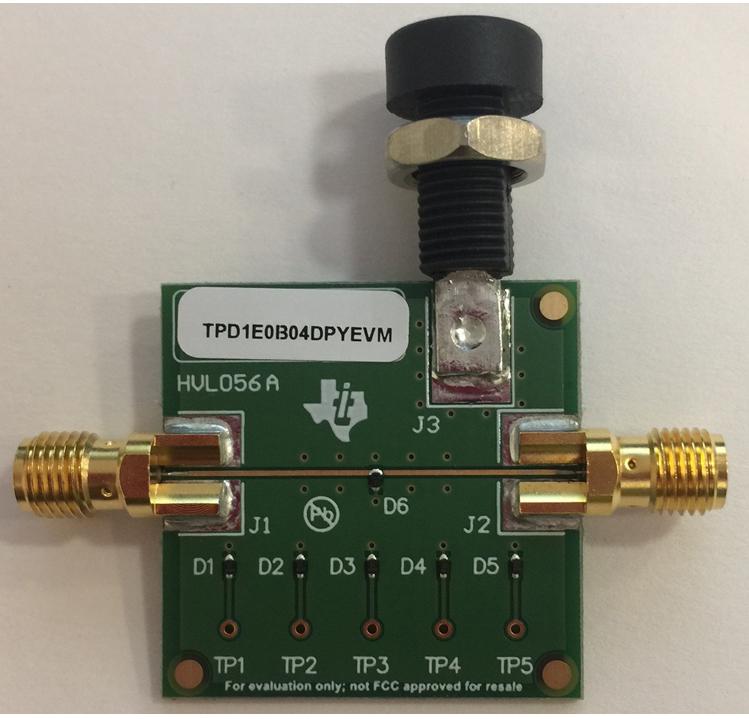 Texas Instruments-TPD1E0B04DPYEVM Entwicklungssätze und Werkzeuge TPD1E0B04DPY ESD Suppressor Evaluation Board