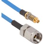 Amphenol SV Microwave-7032-7164 Kabelbaugruppen Koaxial Cable Assembly 0.085 T-FLEX 405 0.609m SMPM to 2.92MM RF F-M Bag