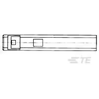 TE Connectivity-926657-2 Einzeladersteckverbinder, Gehäuse Conn Housing RCP 2 POS 2.54mm Crimp ST Cable Mount Black Carton