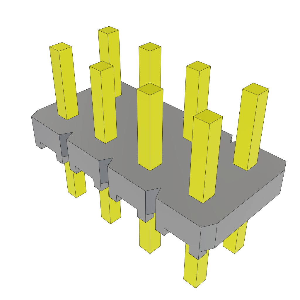Samtec-SLW-104-01-F-D Connector Headers and PCB Receptacles Conn Socket Strip SKT 8 POS 2.54mm Solder ST Top Entry Thru-Hole Bulk