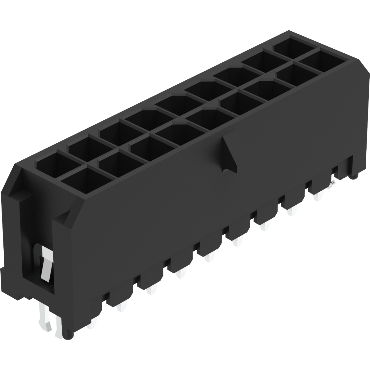 Amphenol Communications Solutions-G88MP18102CEU Steckverbinderleisten und Leiterplattenbuchsen Conn Wire to Board HDR 18Power POS 3mm Solder ST Top Entry Thru-Hole Tray