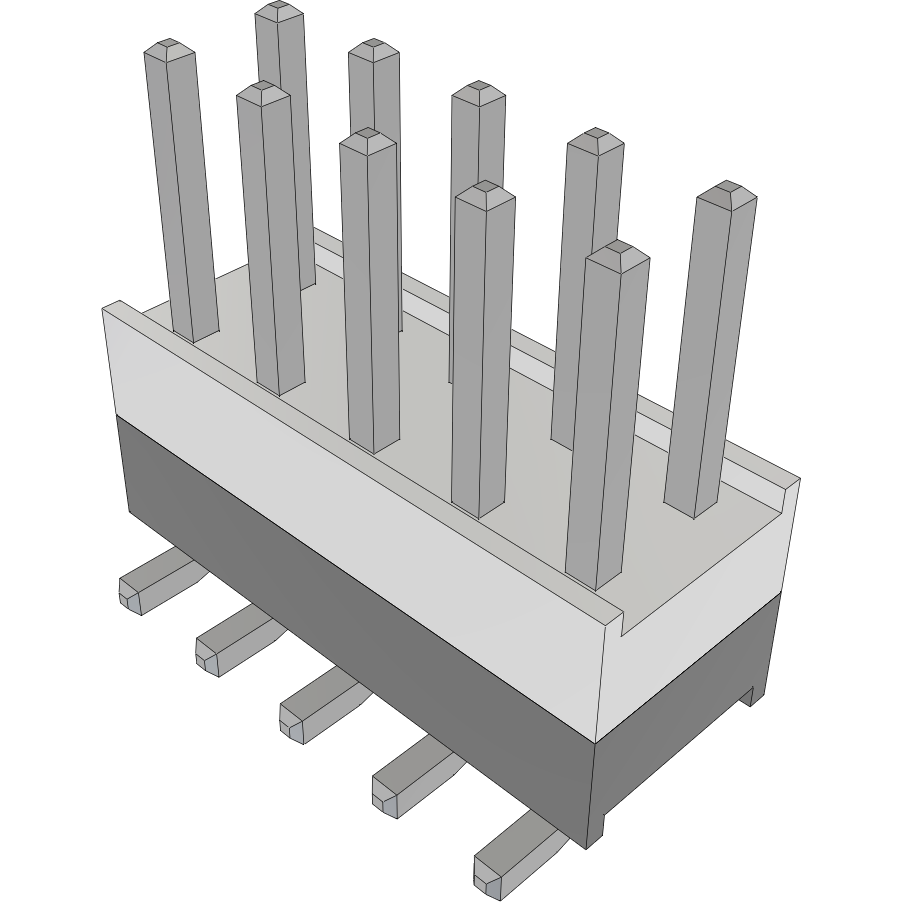 Samtec-HW-05-08-T-D-250-SM Piastre connettori e prese PCB Conn Board Stacker HDR 10 POS 2.54mm Solder ST Top Entry SMD Tube