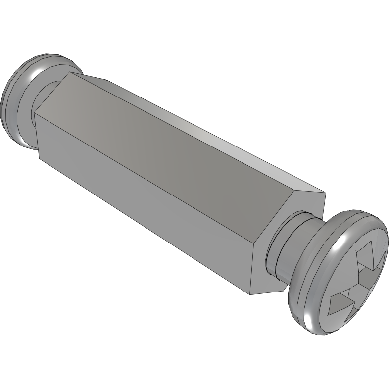 Samtec-SO-1415-05-02-02 Distanzhülsen Standoff Hex F/F M3 X 0.5-THD 4.76mm-A/F Stainless Steel 303