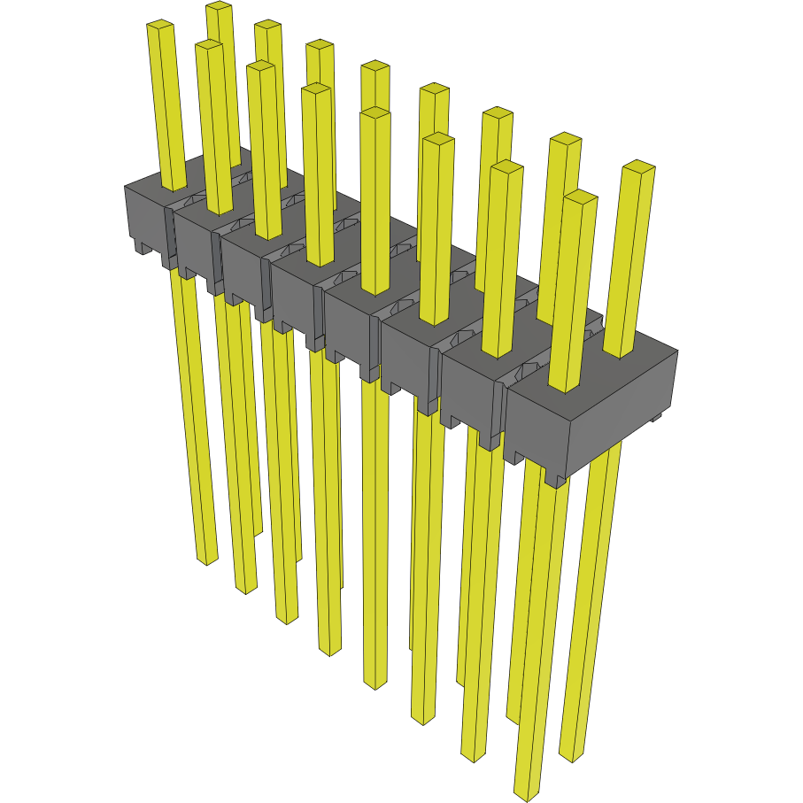 Samtec-MTSW-108-11-T-D-235 Steckverbinderleisten und Leiterplattenbuchsen Conn Unshrouded Header HDR 16 POS 2.54mm Solder ST Top Entry Thru-Hole Bulk