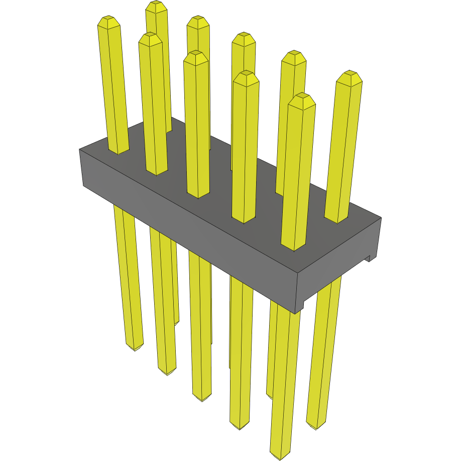 Samtec-MTMM-105-10-F-D-186 Steckverbinderleisten und Leiterplattenbuchsen Conn Unshrouded Header HDR 10 POS 2mm Solder ST Top Entry Thru-Hole Bulk