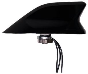 Abracon-AECS1806C03ZS-3000S | Navigation & Transportation Antenna Antenne IP67-rated and IATF 16949 certified 4-Cabled (2xLTE MIMO + Active GNSS/ GPS/GLONASS/BeiDou/QZSS + AM/FM) Combo External Shark-Fin Antenna