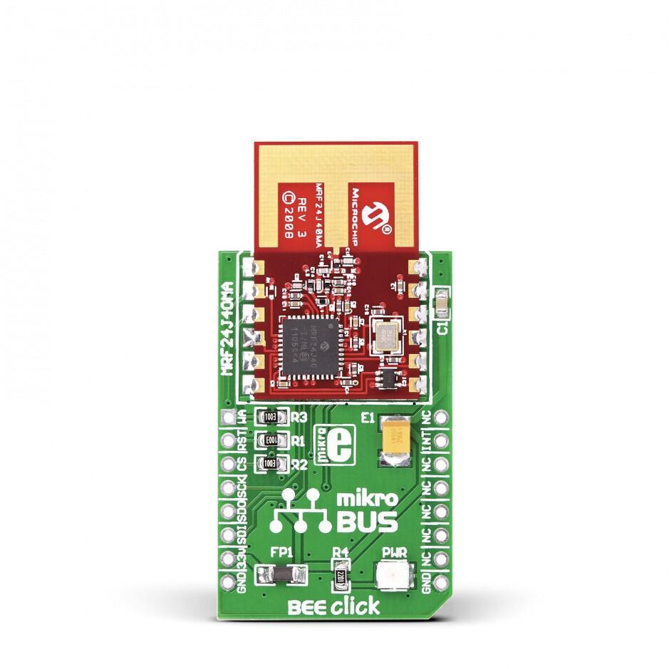 MikroElektronika-MIKROE-987 Cartes et kits de développement RF/sans fil MRF24J40MA RF Transceiver Click Board