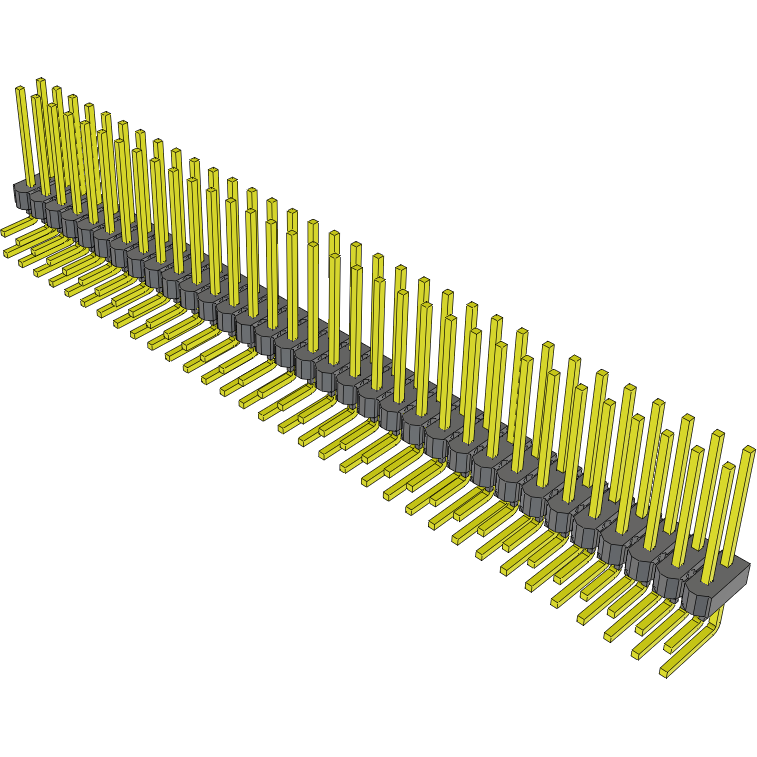 Samtec-MTSW-133-09-L-D-430-RA Steckverbinderleisten und Leiterplattenbuchsen Conn Unshrouded Header HDR 66 POS 2.54mm Solder RA Side Entry Thru-Hole Bulk